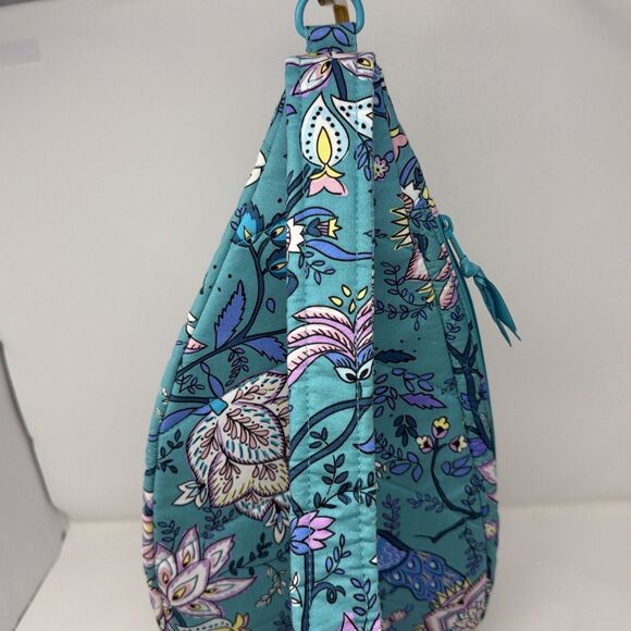 Vera Bradley Peacock Garden Sling Backpack Crossbody Quilted Blue Floral Bag main image 7